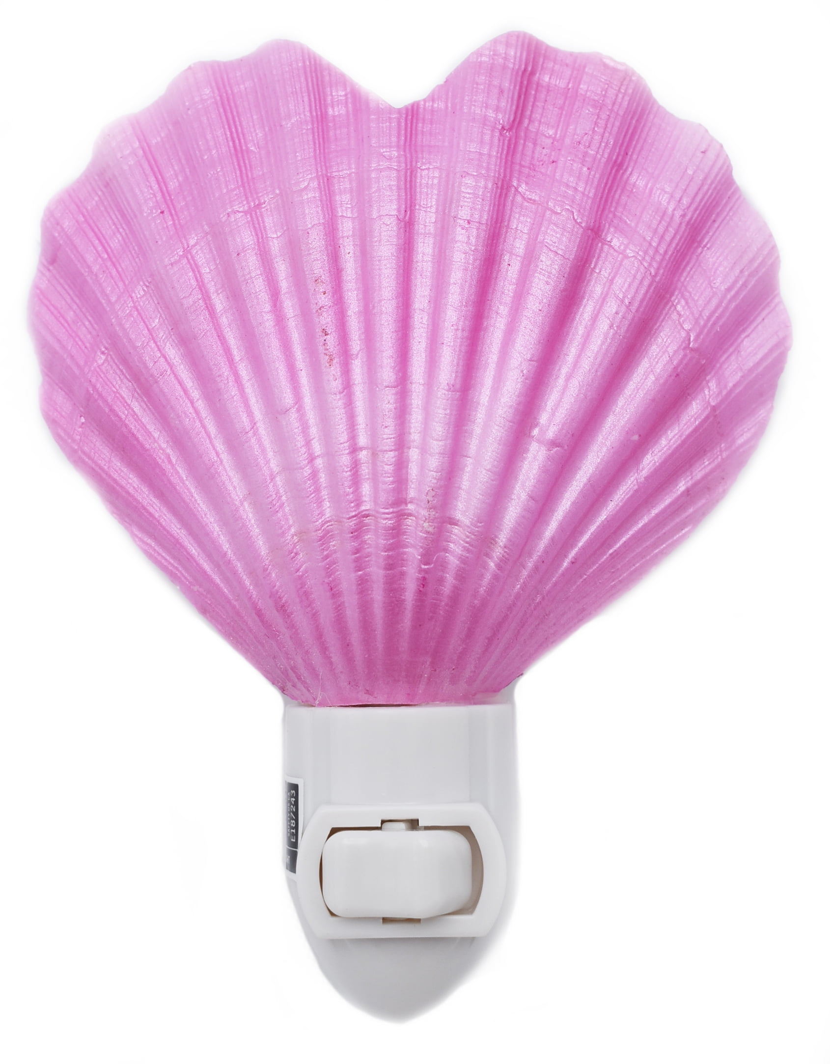 Seashell Night Light Real Pink Heart Shaped Scallop Shell Beach Decor w ...