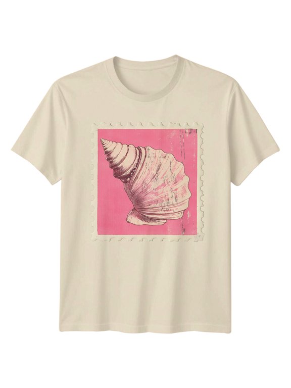 Seashell Ocean Life Coastal Nature Women Men Graphic T-Shirt