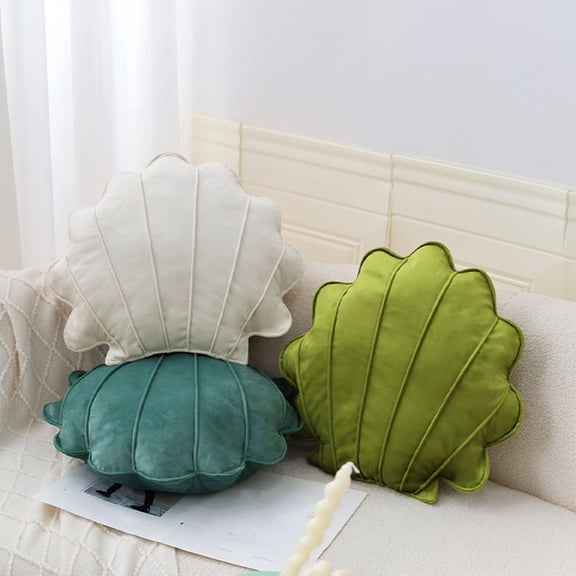 Seashell-Shaped Pillow Sofa Bed Window Cushion Office Seat Lumbar Support, Ergonomic Office Chair Lumbar Back Support, Memory Foam, Adjustable Headrest, Modern Home Decor, Small Space Sopatenor