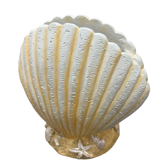 Seashell Shaped Resin Planter,Artistic Decorative Flower Pot,Creative Shell Design Plant Pot,Novelty Succulent Pots for Indoor Outdoor Desktop,Patio,Yard,Home Decor & Garden Decor