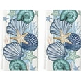 thumbnail image 1 of Seashell Snail Starfish Summer Kitchen Towels Dish Towels, 18x26 Inch Farmhouse Summer Seasonal Decoration Hand Towels Set of 2, 1 of 6