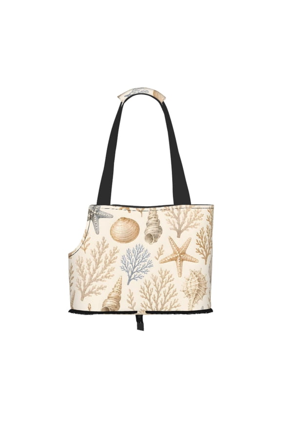 Seashell Starfish Coral Pet Tote Bag Lightweight Shoulder Bag for Shopping and Travel