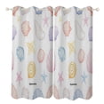 thumbnail image 1 of Seashell Starfish Pattern_1 Blackout Curtains Window Drapes Room Darkening Thermal Insulated Grommets Blackout Curtains, for Living, Dining, Bedroom,2 Panels, 1 of 6