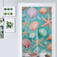 thumbnail image 1 of Seashell Starfish Pattern Door Curtain Nordic Living Room DoorCurtain Porch Partition Curtain Kitchen Rative Half Curtain, 1 of 4