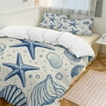 thumbnail image 1 of Seashell Starfish Pattern Set Duvet Cover Bedding Set Duvet Cover Polyester Quilt Cover for Queen Size, 1 of 6