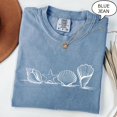 thumbnail image 1 of Seashell Summer Beach Graphic Shirt, Aesthetic Ocean Lover Coastal Theme Tee Comfort Colors Unisex Cotton T-Shirt, Size S-3XL, 1 of 3
