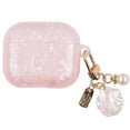 thumbnail image 1 of Seashell-Textured Soft Case for AirPods Pro 4 3 2 1 Anti-Slip Design Pro2 Wireless Charging & Detachable Keychain, 1 of 6