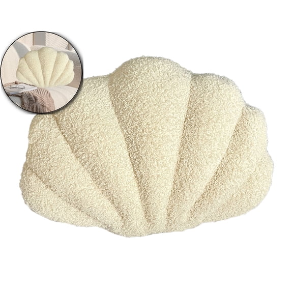 Seashell Throw Pillow Shell Shaped Pillow Sea Shell Pillow for Bed Seashell Decorative Pillow Soft Plush Pillow Sea Couch Decoration
