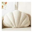 thumbnail image 1 of Seashell Throw Pillows Shell Shaped Pillow White Sea Shell Pillows for Bed Seashell Decorative Pillow Soft Plush Pillow Sea Couch Decoration(18 X 13 inch), 1 of 6