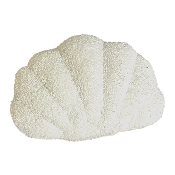 Seashell Throw Pillows Shell Shaped Pillow White Sea Shell Pillows for Bed Seashell Decorative Pillow Soft Plush Pillow Sea Couch Decoration(White)