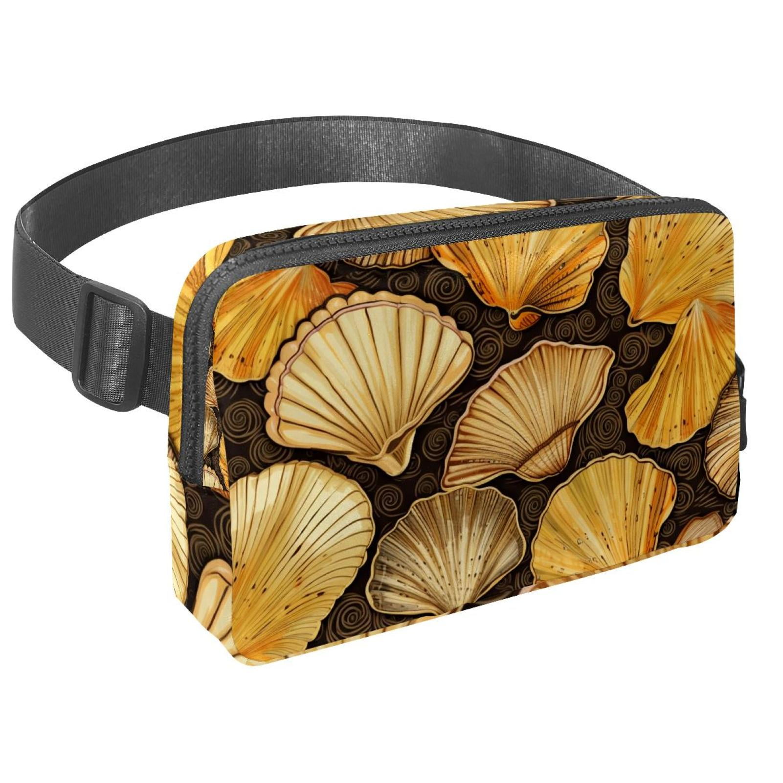 Seashell Versatile Cross Body Bag with Extension Strap and Adjustable Waist Belt - Lightweight Unisex Money Belt for Fanny Packs