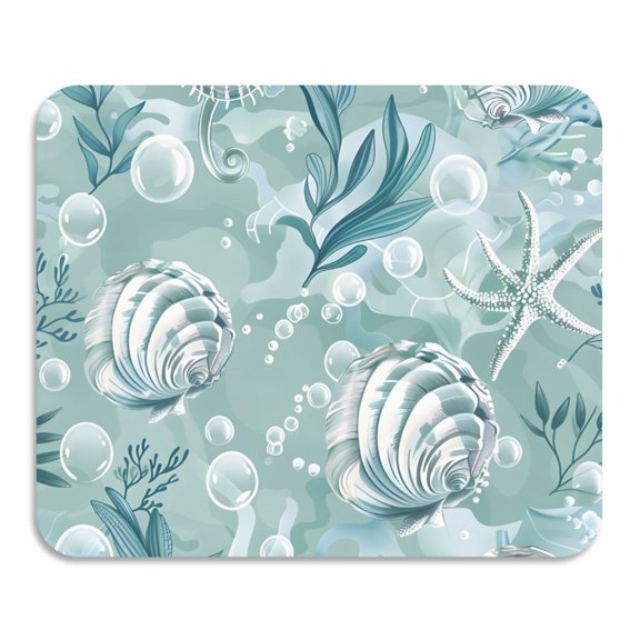 Seashells Algae Bubbles Dish Drying Mat Water Absorbent Non Slip Heat Resistant Dish Drainer Rack Mats for Kitchen
