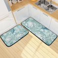 thumbnail image 1 of Seashells Algae Bubbles Kitchen Mats Non Slip Standing Desk Mat Runner Rug Washable Kitchen Rugs for Floor 2PCS, 1 of 7