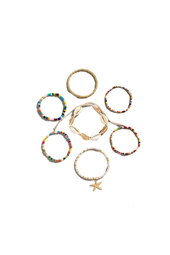 Seashells And Starfish Bracelets Necklace For Women Adjustable Bohemian Beaded Jewelry Perfect For Summer Beach