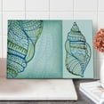 thumbnail image 1 of Seashells Cutting Board, Abstract Seashell Graphic on Ornate Coral Texture Print Background Marine, Decorative Tempered Glass Cutting and Serving Board, Large Size, Blue Green White, by Ambesonne, 1 of 1