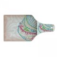 thumbnail image 1 of Seashells Cutting Board, Ornate Colorful Seashells Illustration in Different Slides Vitality Theme, Tempered Glass Cutting and Serving Board, Wine Bottle Shape, Pink Blue Green, by Ambesonne, 1 of 1