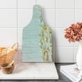 thumbnail image 1 of Seashells Cutting Board, Sea Shells on Timber Pattern Tropical Honeymoon Getaways Classic Marine Theme, Tempered Glass Cutting and Serving Board, Wine Bottle Shape, Pearl Ivory, by Ambesonne, 1 of 1