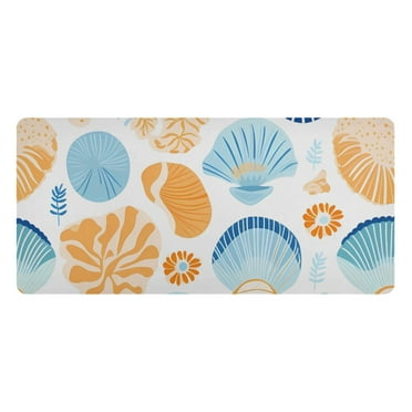 Seashells Desk Mats Large Mouse Pad Long Keyboard Computer Rubber Base Non-Slip Mats Accessories Decor for Office Home 16.5"x35.4"