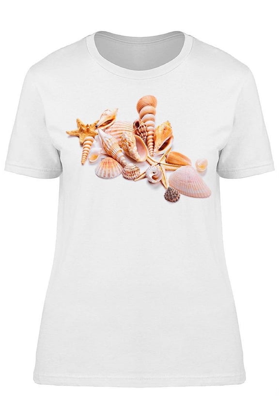 Seashells, Pretty Collection T-Shirt Women -Image by Shutterstock, Female 3X-Large