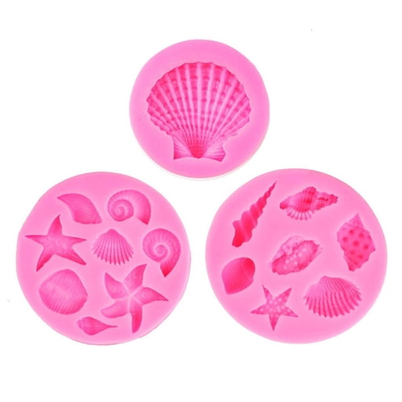 Seashells Silicone Mold Cake Fondant Silicone Mold Seashells Conchs Baking Molds for DIY Cake Decoration Chocolate Candy