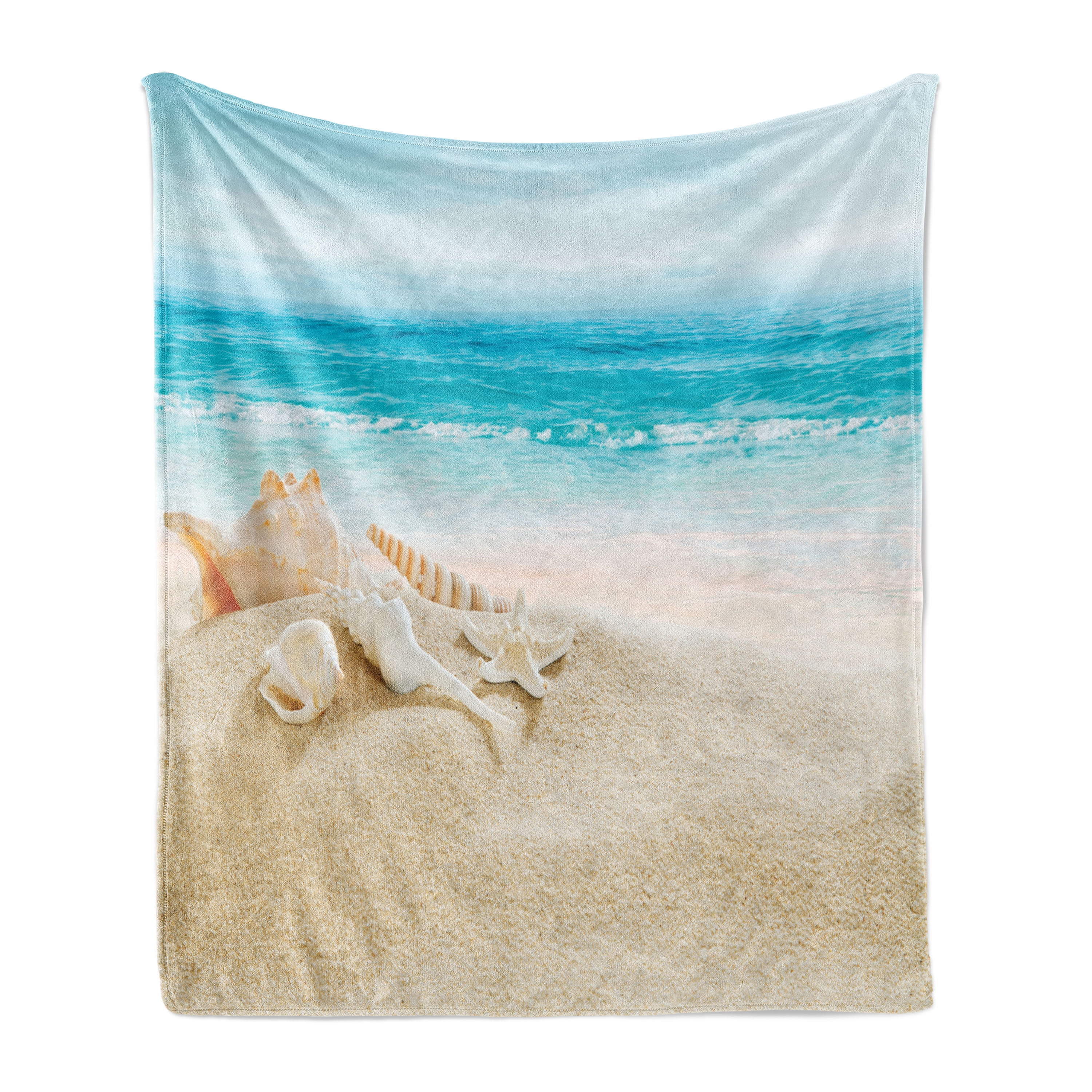 Beach scene throw blanket sales