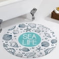 thumbnail image 1 of Seashells, Summer, Holidays Round Carpet Circle Rug Outdoor Patio Area Rug Washable Large Area Rugs Hallway Room Decor Fitness Mats, 1 of 8