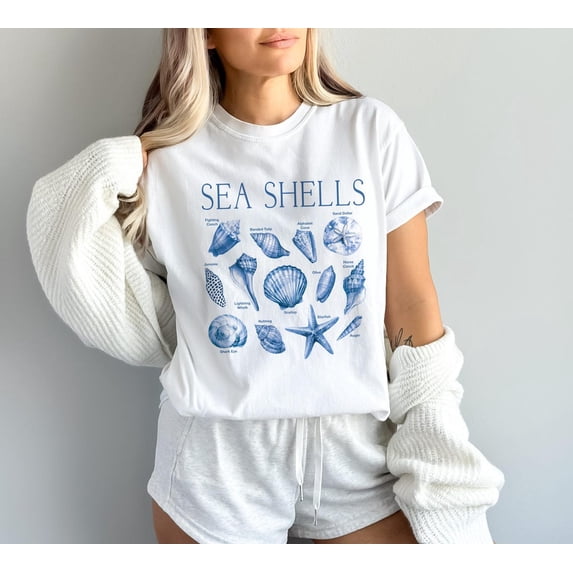 Seashells T-Shirt: Coastal Vacation Tee All Size S-5XL