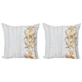 thumbnail image 1 of Ambesonne Ocean Throw Pillow Cover 2 Pack, Seashells and Starfish, 20", Ivory, 1 of 5