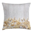 thumbnail image 1 of Seashells Throw Pillow Cushion Cover, Sea Shells on Timber Pattern Tropical Honeymoon Getaways Classic Marine Theme, Decorative Rectangle Accent Pillow Case, 26" X 16", White Pearl, by Ambesonne, 1 of 1