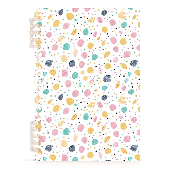 Seashells and Dots Notebooks 1-subject Journal 60 Sheets A5 College Ruled Paper Detachable Ring 8.3"x5.7"