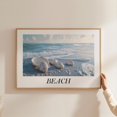 thumbnail image 1 of Seashells on Beach with Waves Tranquil Coastal Photography, Unframed Paper Poster 11x14in, 1 of 4