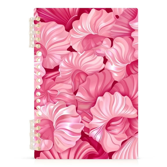 Seashells with Pink Spiral Journal Notebook College Ruled Notebook 8.3" x 5.7" A5 Lined Thick Paper Page