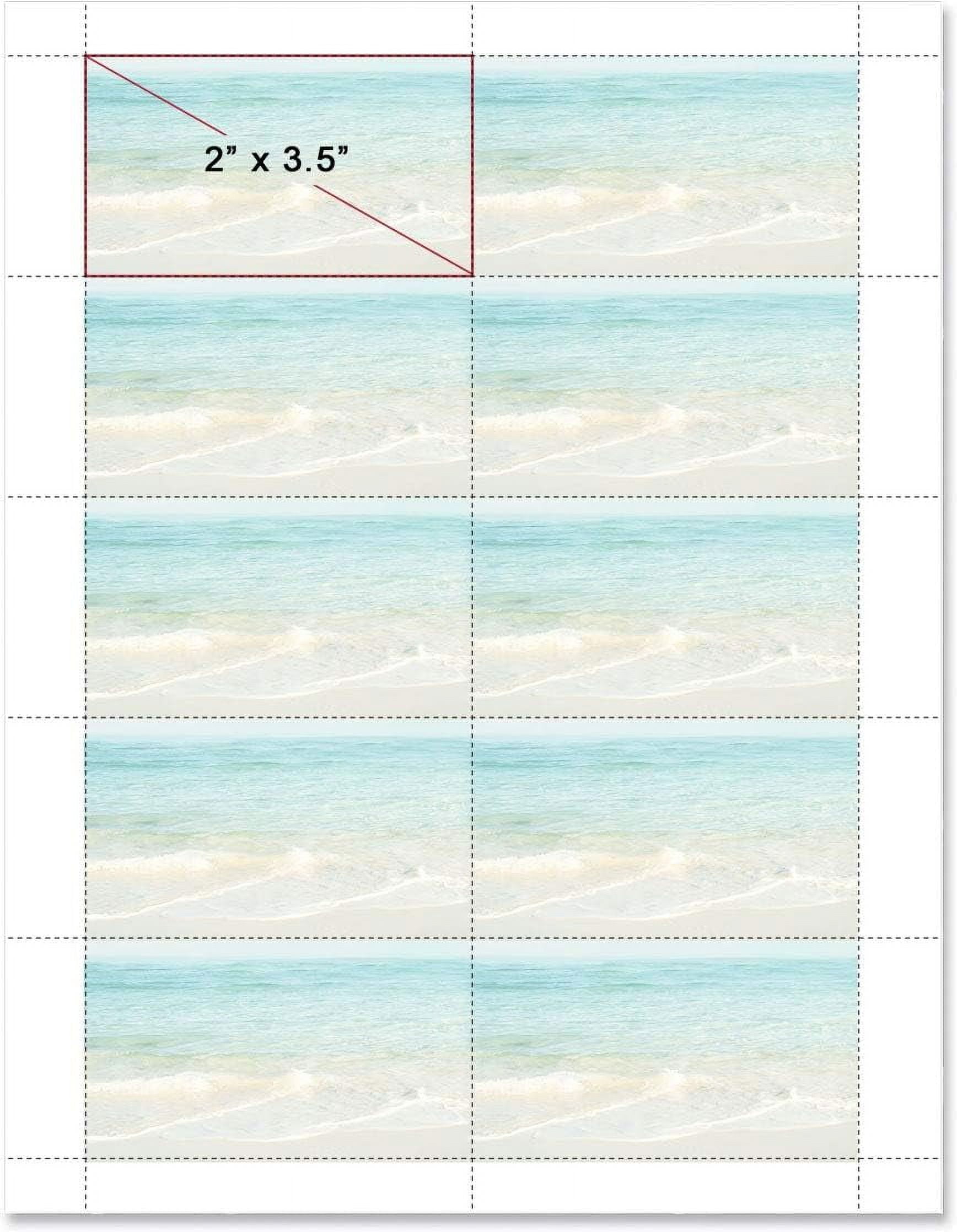 Seashore Scene Business Cards, 65 lb Cover Stock, 2 x 3 1/2, Pack of 500