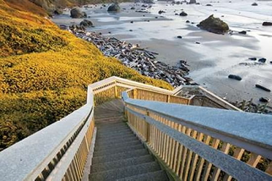 Seashore Stairwell Canvas Art - Dennis Frates (24 x 36)