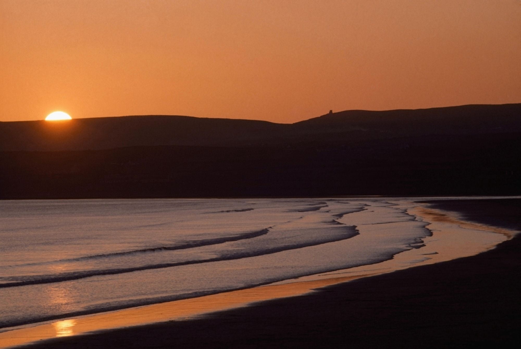 Seashore Sunset Lahinch County Clare Ireland Canvas Art - The Irish Image Collection Design Pics (18 x 12)