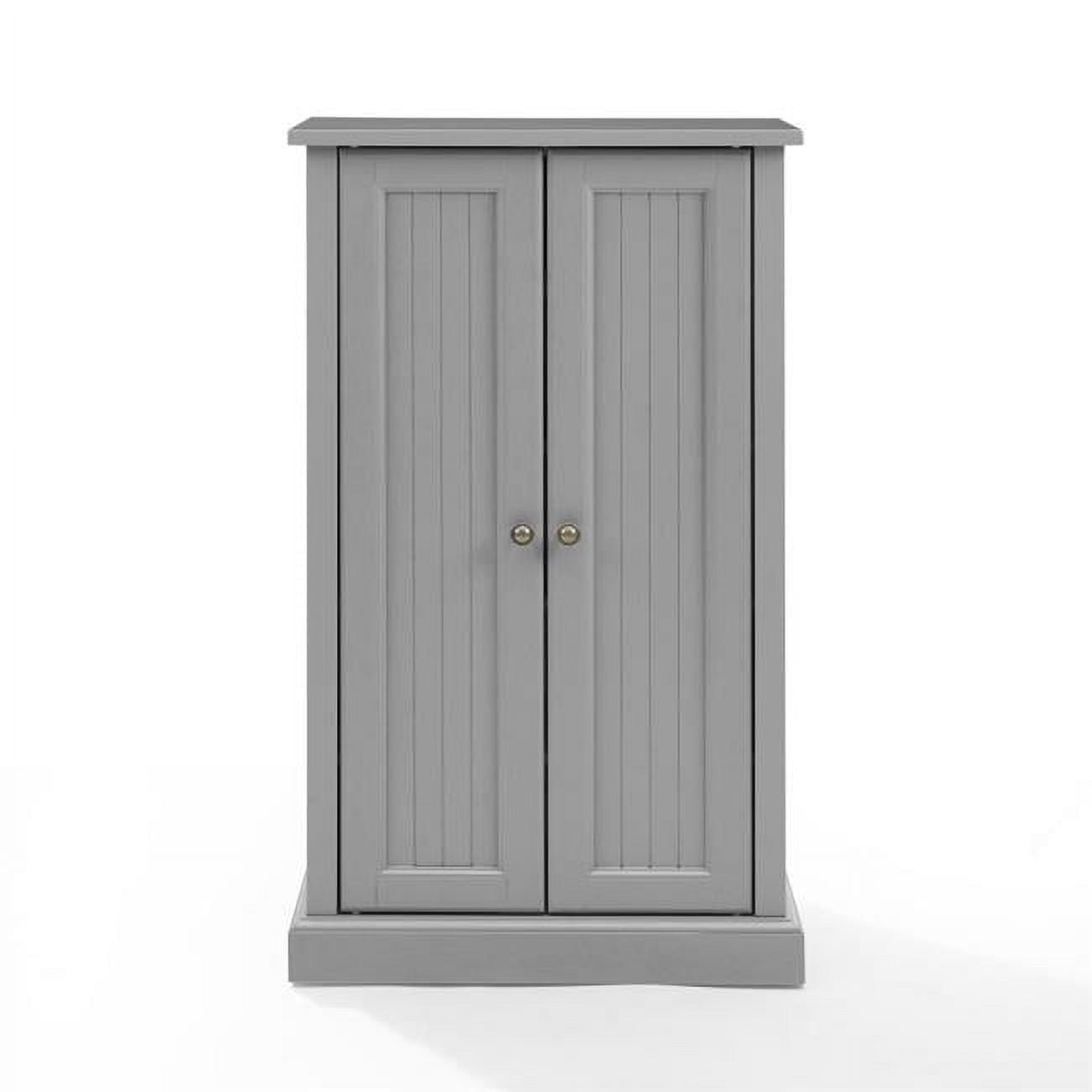 Seaside Freestanding Accent Cabinet with Adjustable Shelving in Distressed Gray