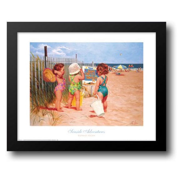 Seaside Adventures 32x26 Framed Art Print by Zolan, Donald