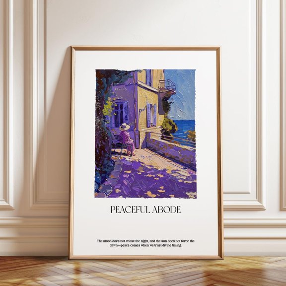 Seaside Balcony Impression Poster Unframed Paper Print