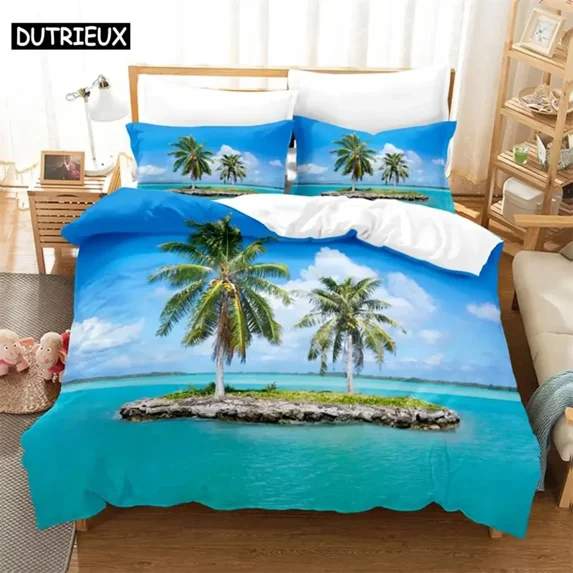 Seaside Beach Bedding Set Duvet Cover Set 3d Bedding Digital Printing ...