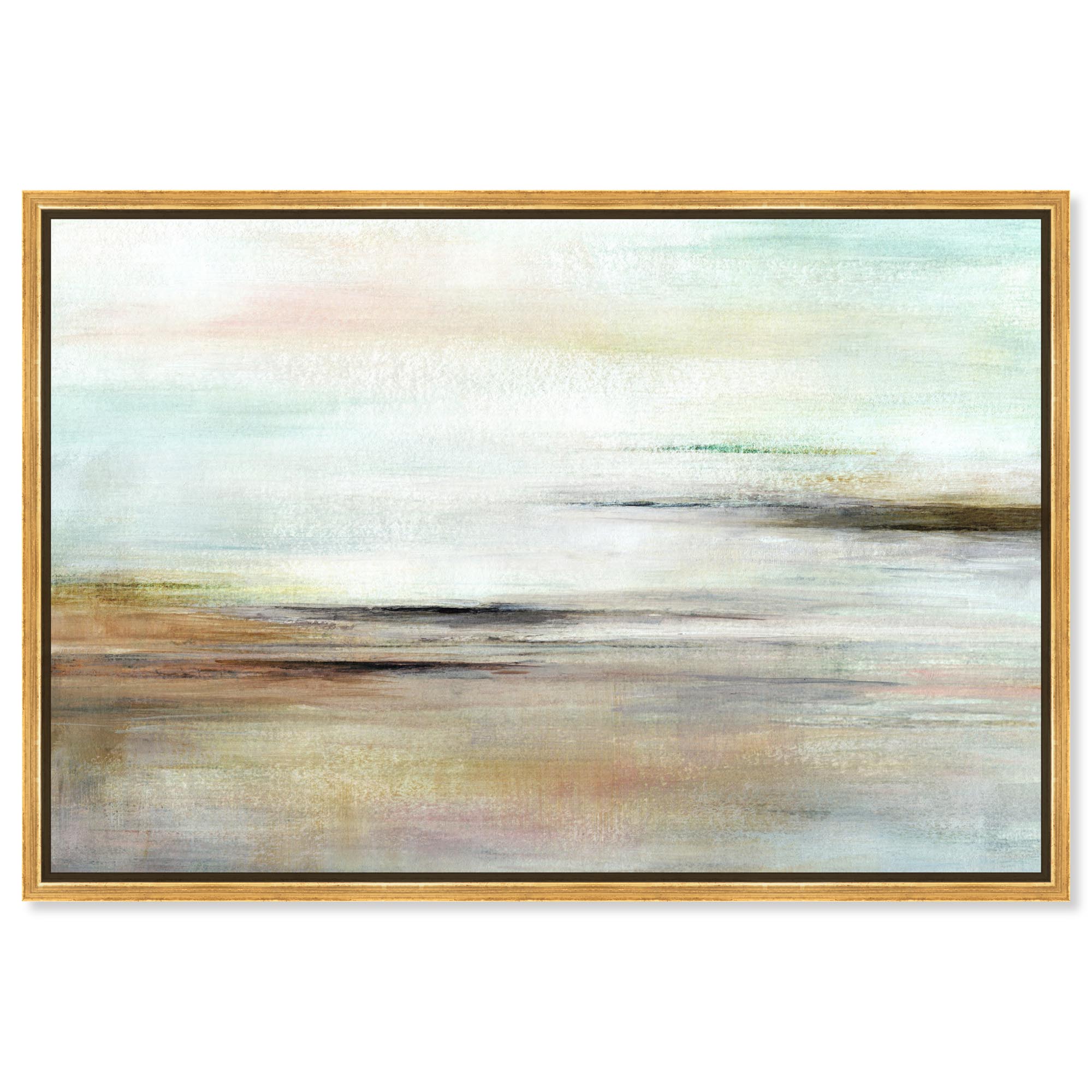 Seaside Beauty Canvas Print Minimalist Art by Art Remedy, Gold Frame ...