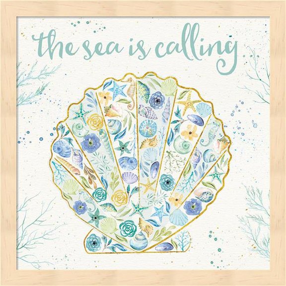 Seaside Blossoms I by Jess Aiken, Framed Wall Art, 13.25W x 13.25H