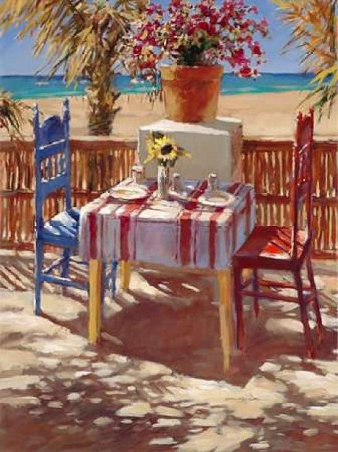 Seaside Cafe Canvas Art - Brent Heighton (18 x 24)