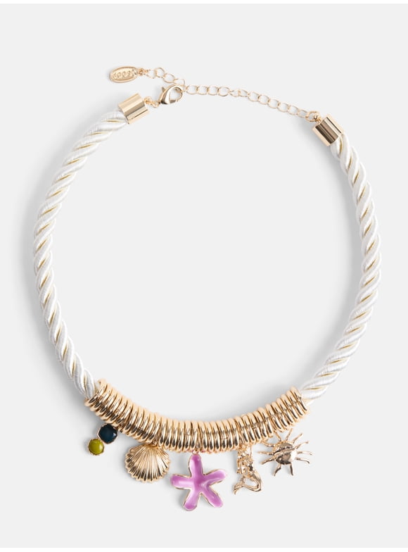 Women's Gold Tone Seaside Charm Necklace