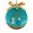 thumbnail image 1 of Seaside Christmas Tree Stained Glass Christmas Ornament - Hanging Ornaments for Christmas Tree Decorations - Holiday Keepsake Present Exchange Idea (Blue2), 1 of 6