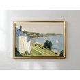 thumbnail image 1 of Seaside Cottage Coastal Print, Sailboat Ocean Wall Art, Beach Landscape Home Decor #2343, Unframed Poster Size 24x36, 1 of 4