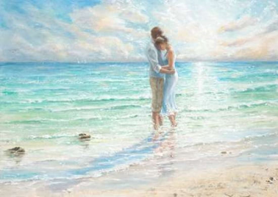 Seaside Embrace Canvas Art - Karen Wallis (20 x 28)