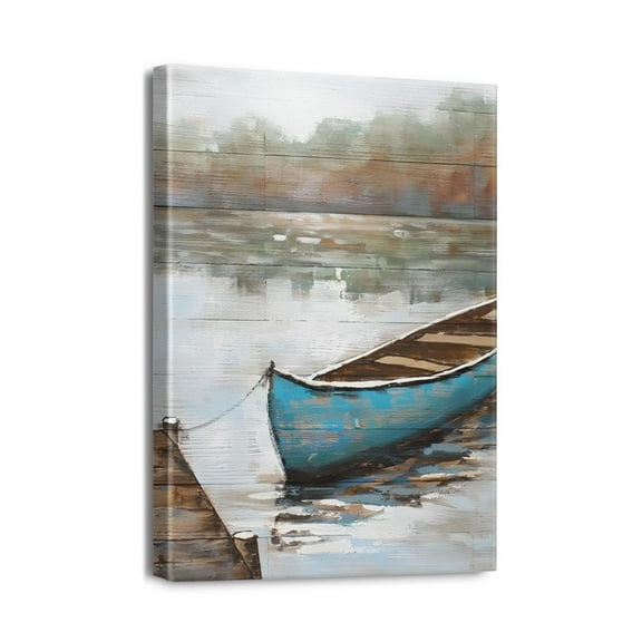 Seaside Escape 12x16 Abstract Beach Scene Art, Ideal for Bedroom Wall Decor