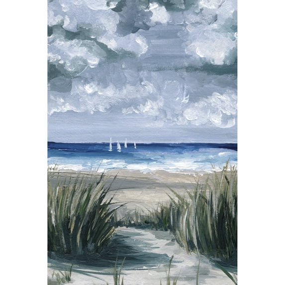 Seaside Grass' Painting Print on Wrapped Canvas - Multi-color