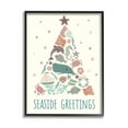 thumbnail image 1 of Seaside Greetings Aquatic Animals Botanicals Christmas Tree Coastal Graphic Art Framed Art Print Wall Art, 1 of 7