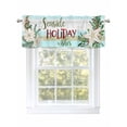 thumbnail image 1 of Seaside Holiday Wishes Valances for Windows Christmas Starfish Holly Wooden Grain Rod Pocket Curtains Valance Short Window Treatment Drapes for Living Room, Bedroom Bathroom 42"&nbsp;W x 18" L, 1 of 5
